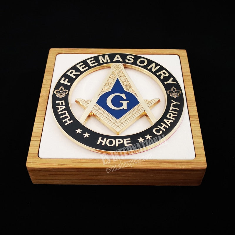 Freemasonry "Faith**Hope**Charity" Car Emblem Metal Sticker