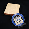 Masonic Car Emblem Square & Compass metal Stickers 7.5cm