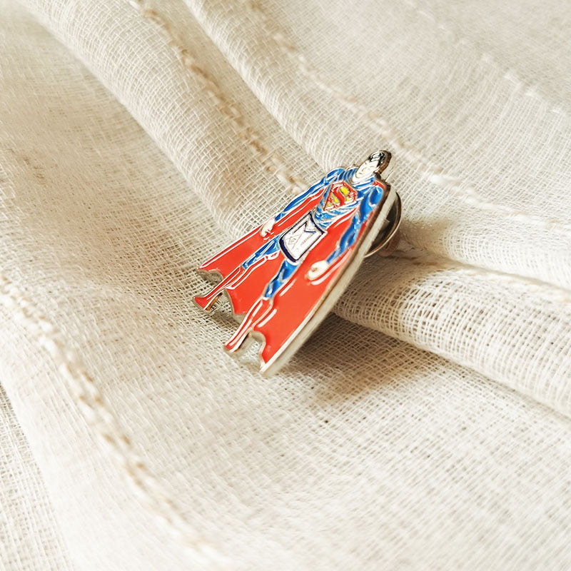 Masonic Superman with Apron Funny Lapel Pin