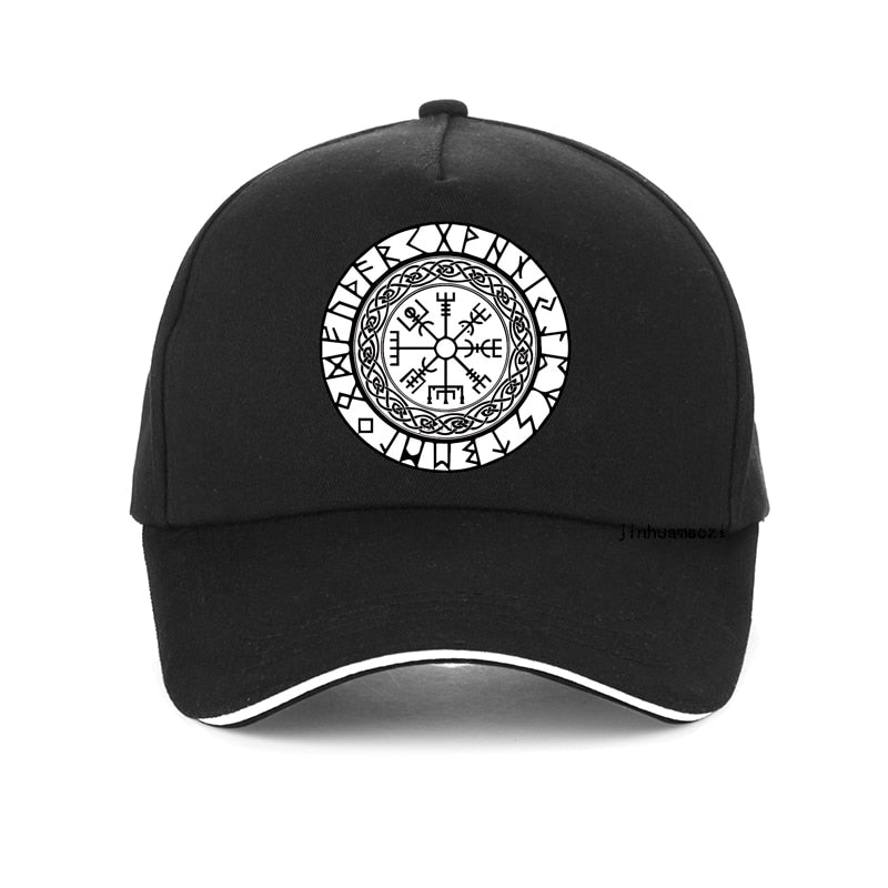 Esoteric Vegvisir Futhark Runes Viking Baseball Caps