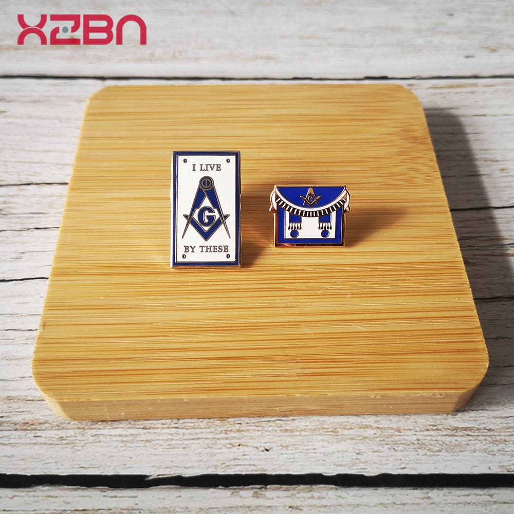 Masonic Blue and White Lapel Pins