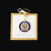 Masonic Symbols gold and blue Freemason Keychain