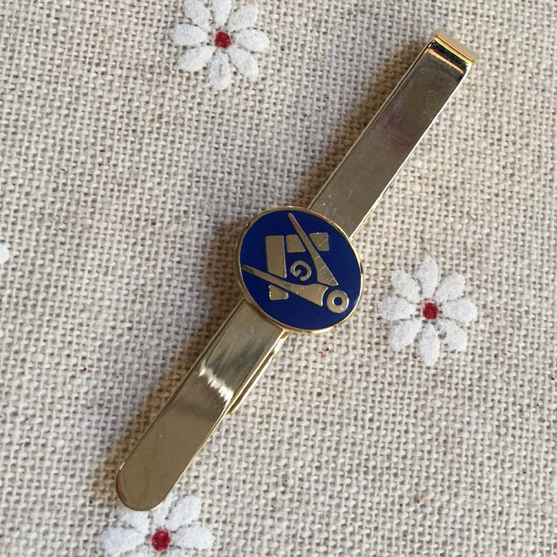 Blue Lodge Square and Compass Tie Clip