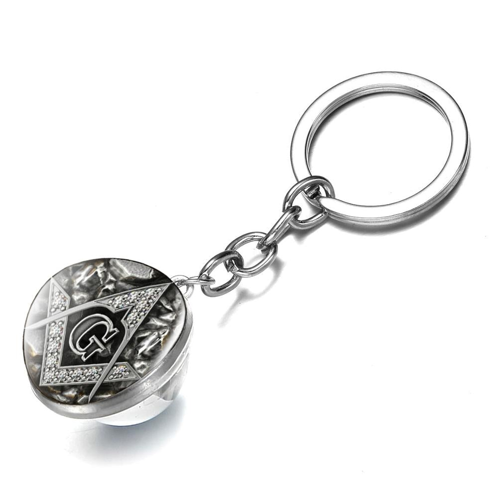 Masonic Symbols Freemason Spheric Keychain