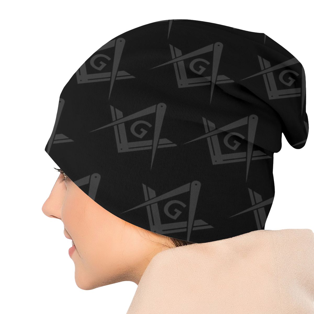 Freemason Pattern Masonic Beanie