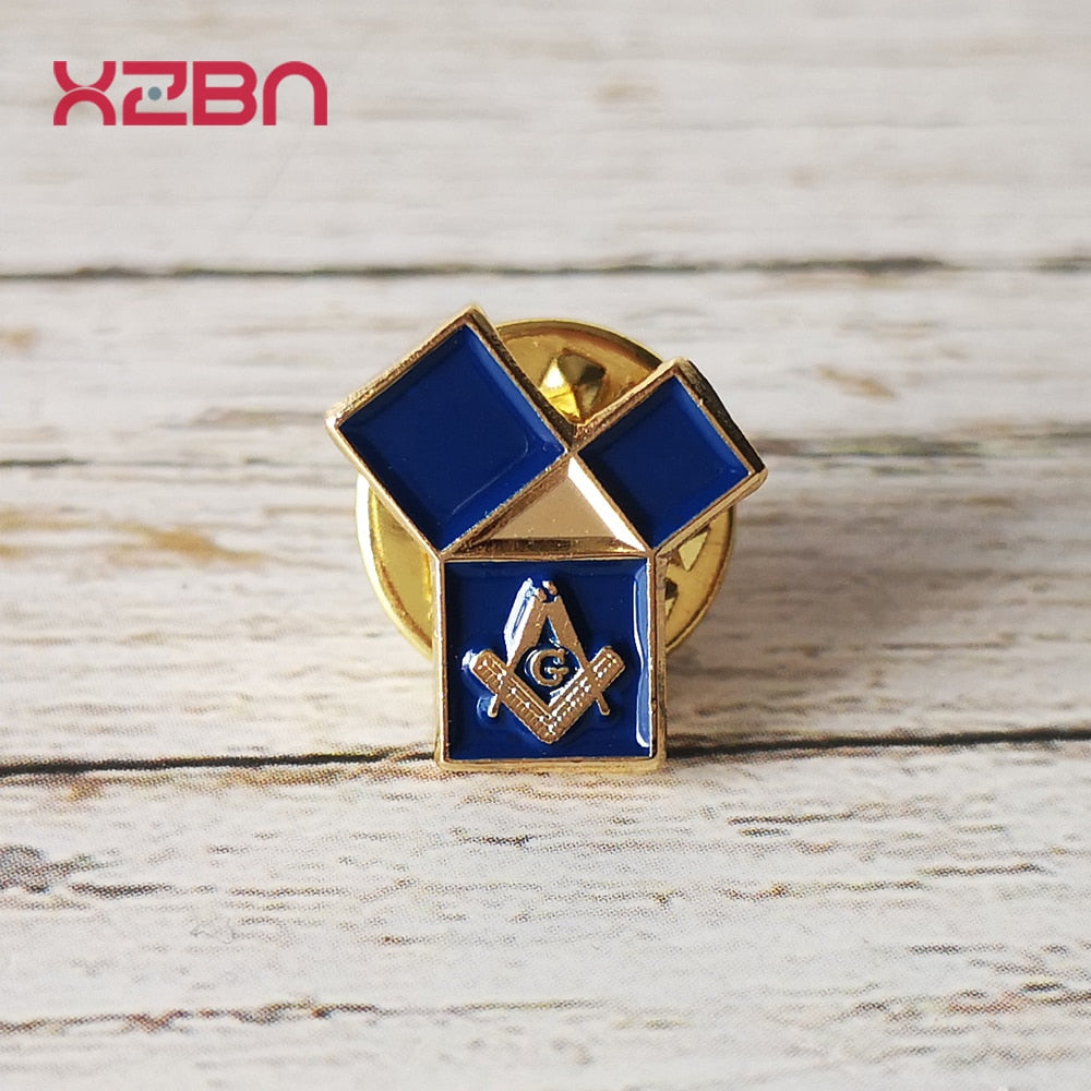 Masonic 47th problem of Euclid gold plated Lapel Pins