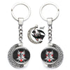 Knights Templars Masonic Rotating Glass Cabochon Keychains