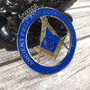 Masonic ANCIENT FREE AND ACCEPTED MASONS Blue Car Emblem Metal Sticker