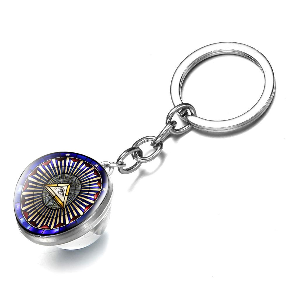 Masonic Symbols Freemason Spheric Keychain