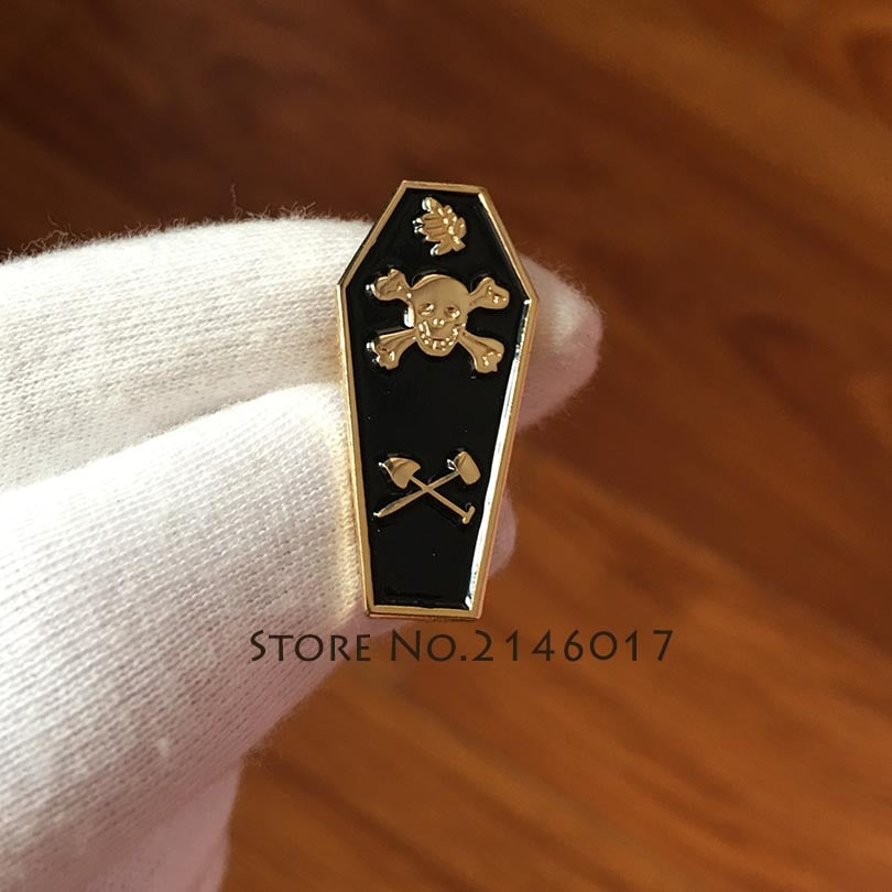 Masonic Master Mason Coffin Lapel Pin