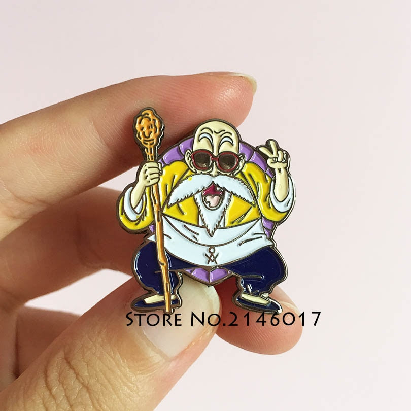 Masonic Dragon Ball Master Roshi with Apron Funny Lapel Pin