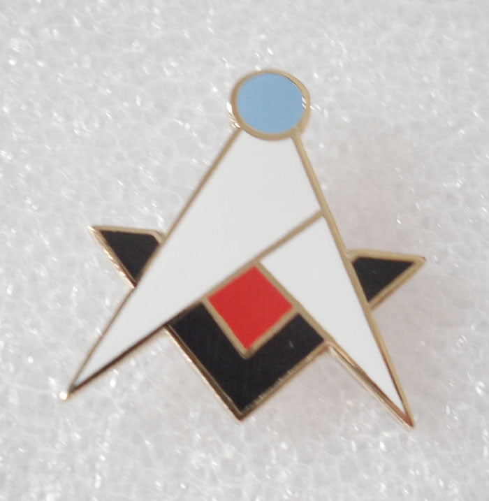 Masonic Square & Compass Modern Design Lapel Pin