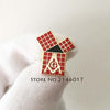 Masonic 47th Problem of Euclid Red Lapel Pin