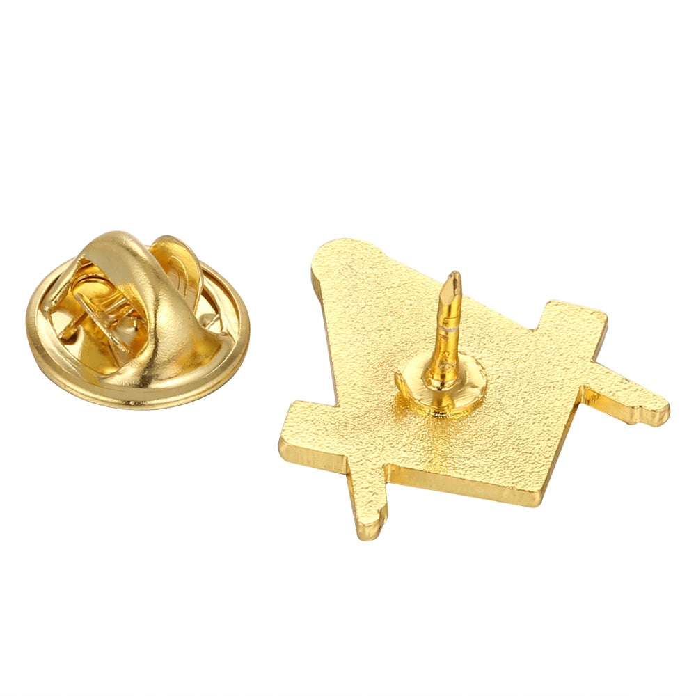 Masonic Square and Compass Freemason Cufflinks and Tie Clip Set