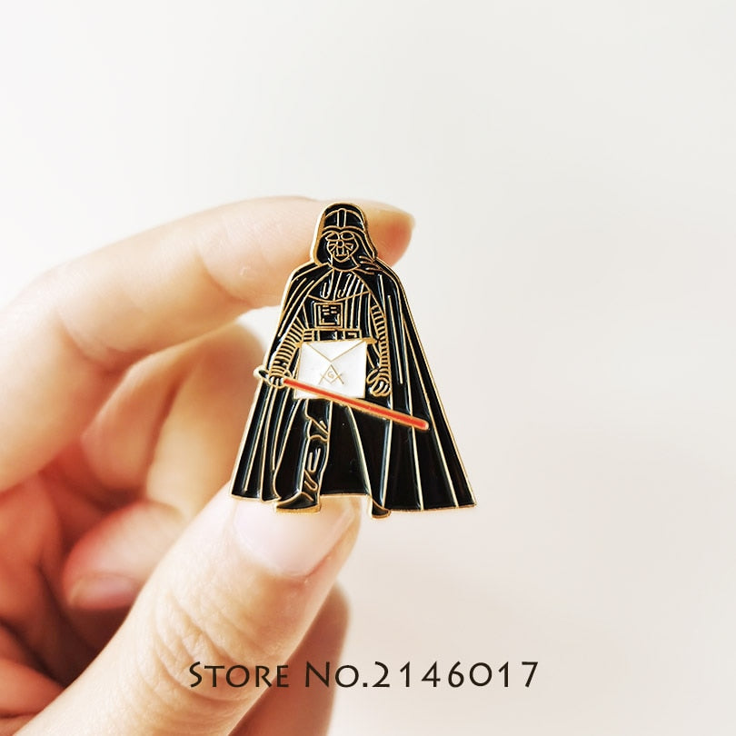 Masonic Star Wars Darth Vader with Apron Funny Lapel Pin