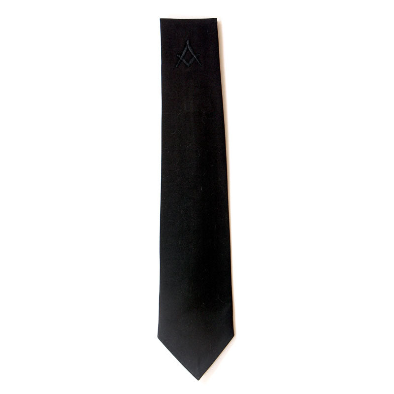 Masonic Regalia Black Tie Black Acacia Logo