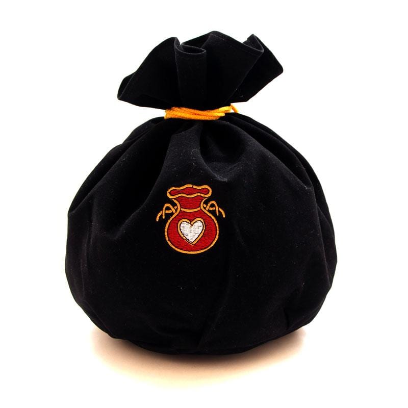 Sac « Tronc de la Veuve » noir. Brodé de la Fonction. Satin