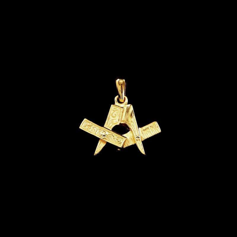 Pendentif Equerre & Compas (Or)