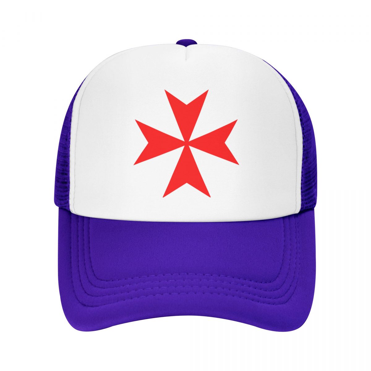 Masonic Knights Templar Red Maltese Cross Bicolor Baseball Caps