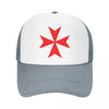 Masonic Knights Templar Red Maltese Cross Bicolor Baseball Caps