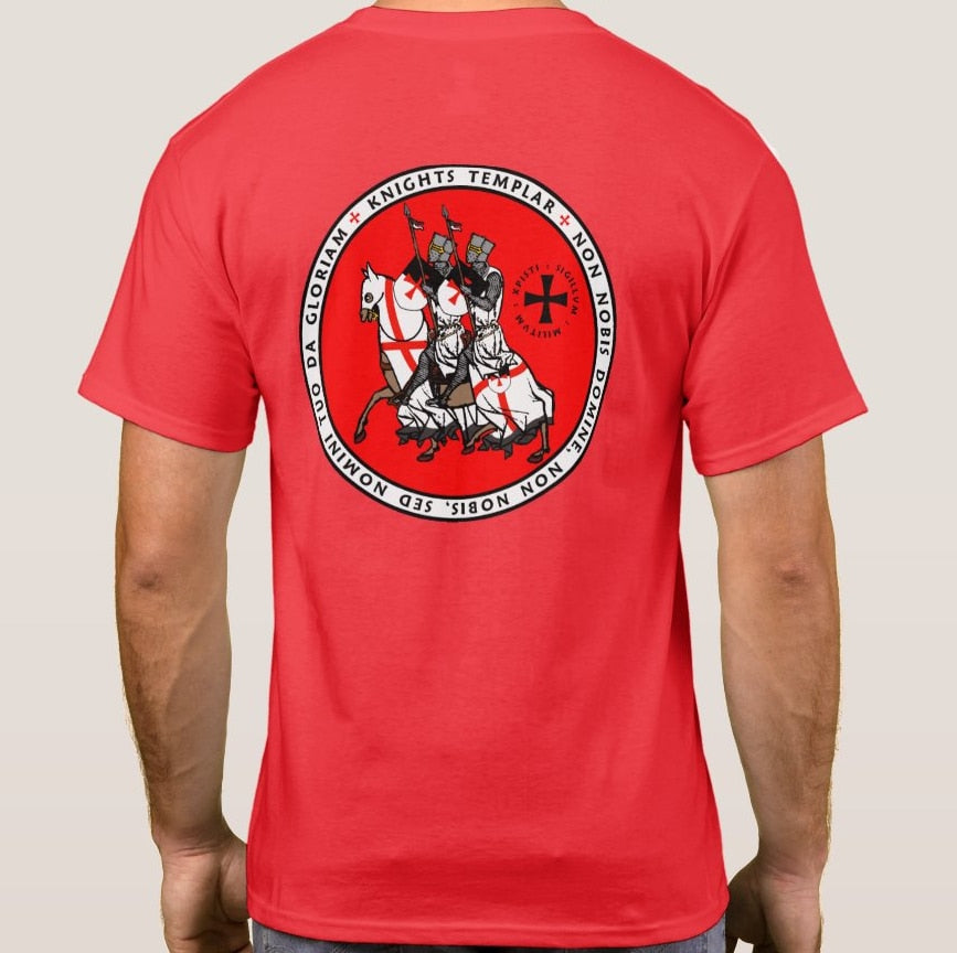 "Seal of Two Knights on One Horse" Knights Templar Masonic  T-Shirts