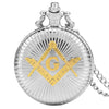 Custom Masonic Square and Compass Mason Quartz Pocket Watches