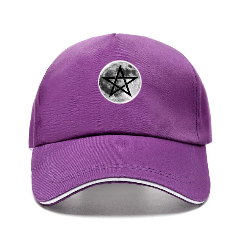 Esoteric Full Moon Pentagram Symbol Baseball Caps