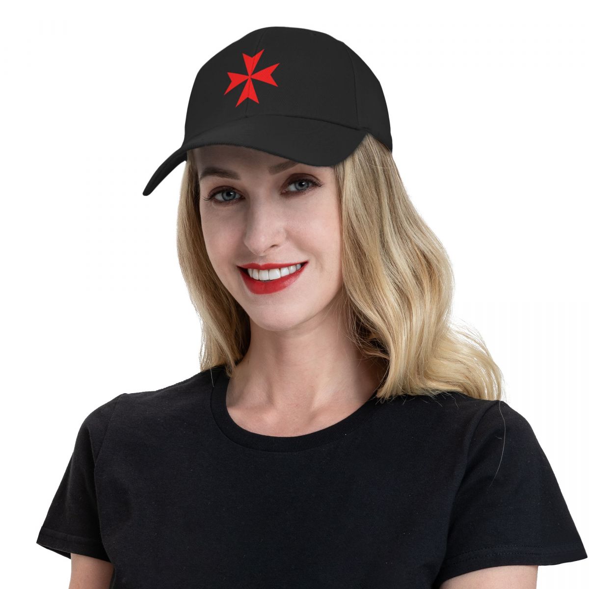 Masonic Knights Templar Red Maltese Cross Baseball Caps