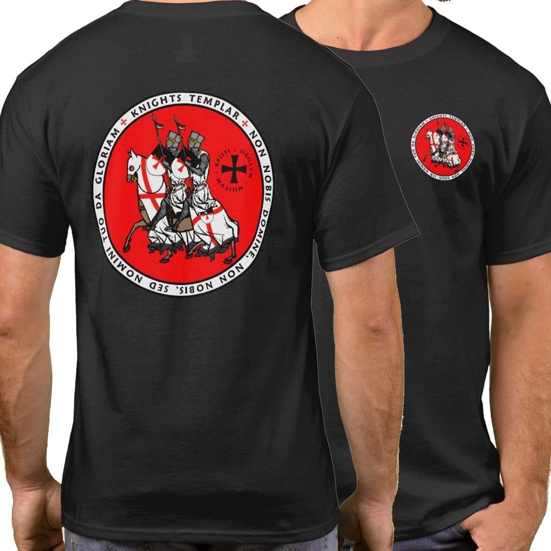 "Seal of Two Knights on One Horse" Knights Templar Masonic  T-Shirts