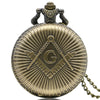 Custom Masonic Square and Compass Mason Quartz Pocket Watches