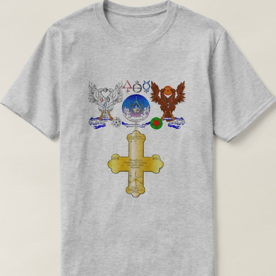 Alchemical and Astrological Rosicrucian Order Symbol Rose Croix T-Shirts