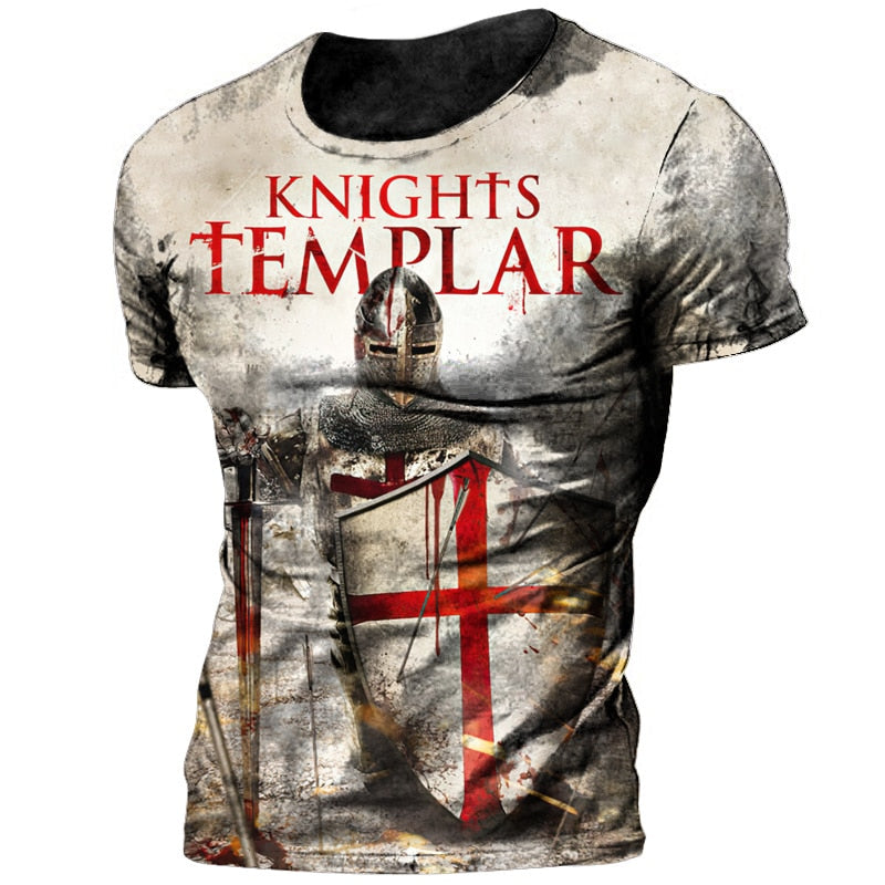 Vintage Knights Templar Breathable Polyester T-shirts