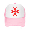 Masonic Knights Templar Red Maltese Cross Bicolor Baseball Caps