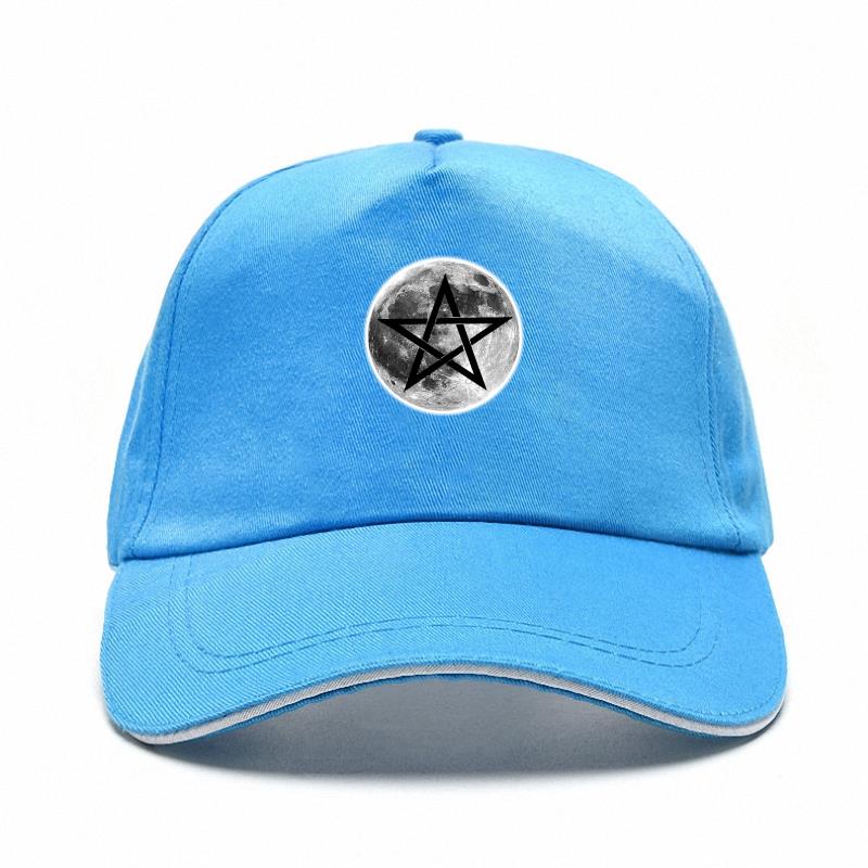 Esoteric Full Moon Pentagram Symbol Baseball Caps