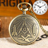 Masonic Tools Freemason Vintage Quartz Pocket Watch