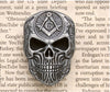 Masonic Skull with Square & Compass Biker Lapel Pin