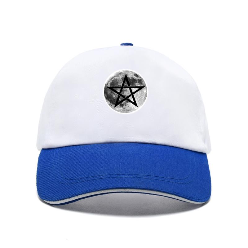 Esoteric Full Moon Pentagram Symbol Baseball Caps