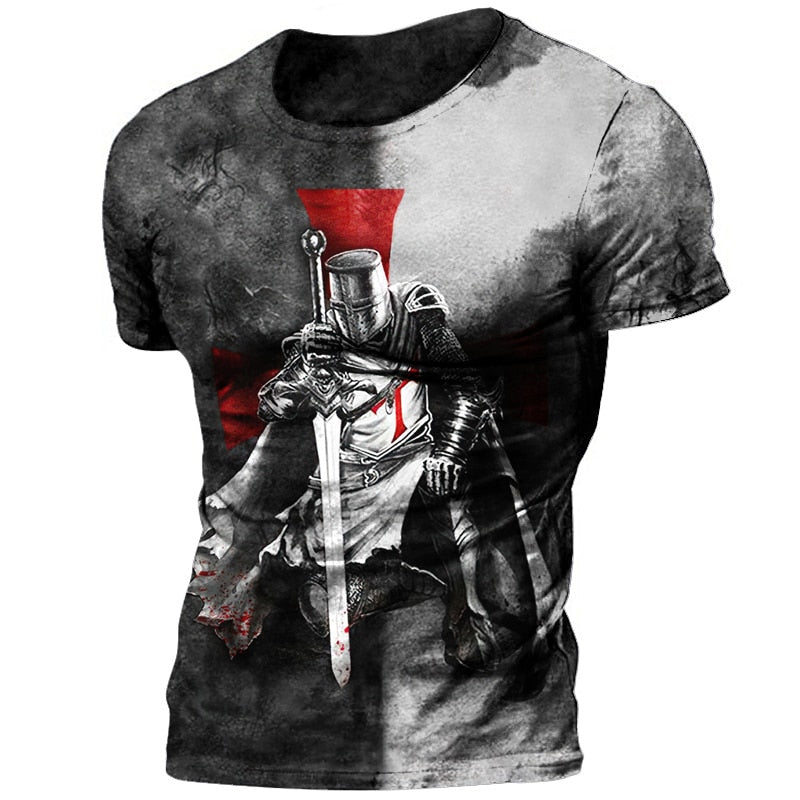 Vintage Knights Templar Breathable Polyester T-shirts