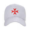 Masonic Knights Templar Red Maltese Cross Baseball Caps