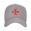 Masonic Knights Templar Red Maltese Cross Baseball Caps