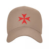 Masonic Knights Templar Red Maltese Cross Baseball Caps