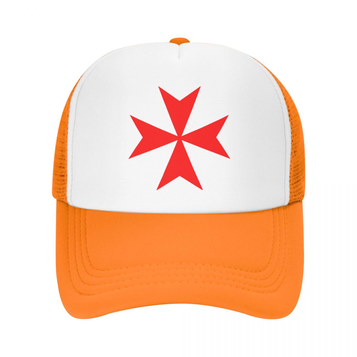 Masonic Knights Templar Red Maltese Cross Bicolor Baseball Caps