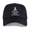 MASTER MASON BLUE LODGE - GOLDEN SQUARE & COMPASS G - BASEBALL CAP