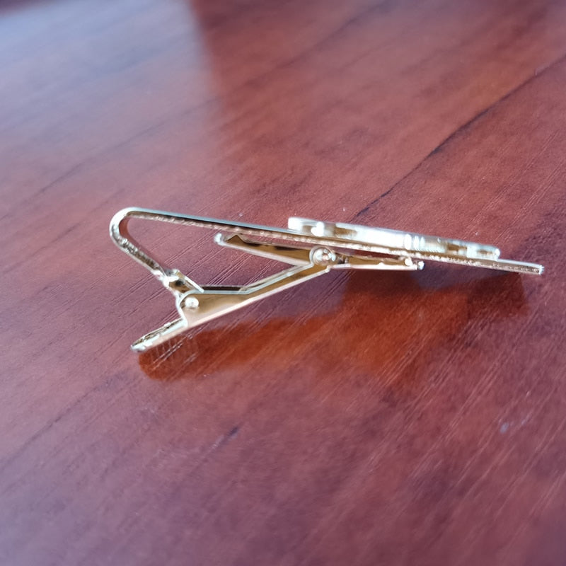 Gold Plated Masonic Square and Compass Tie Bar