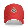 MASTER MASON BLUE LODGE BASEBALL CAP - GOLDEN SQUARE & COMPASS G ADJUSTABLE BASEBALL CAP [MULTIPLE COLORS]