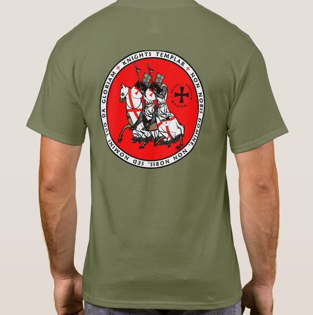 "Seal of Two Knights on One Horse" Knights Templar Masonic  T-Shirts