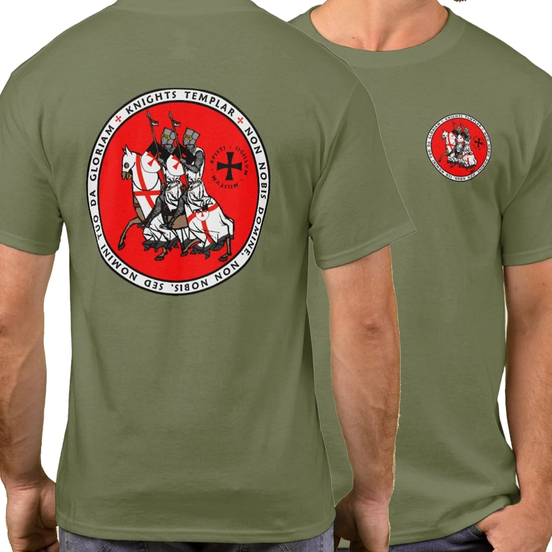 "Seal of Two Knights on One Horse" Knights Templar Masonic  T-Shirts