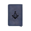 Laser Engraving Masonic Logo  Credit Card Leather Holder