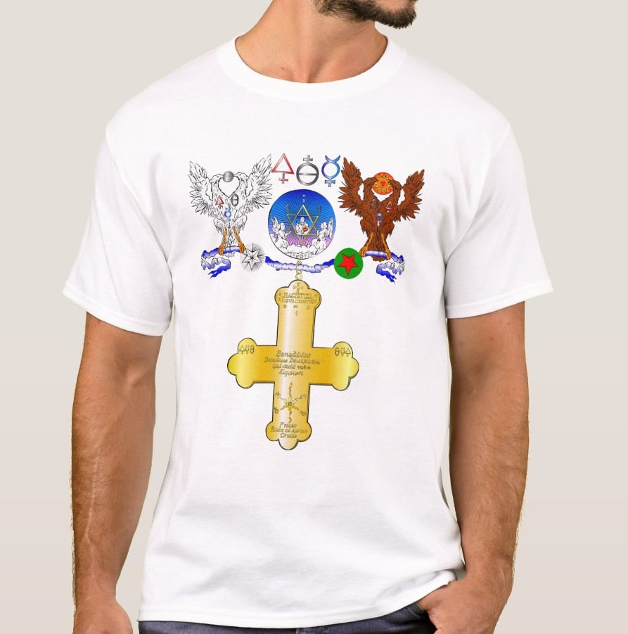 Alchemical and Astrological Rosicrucian Order Symbol Rose Croix T-Shirts