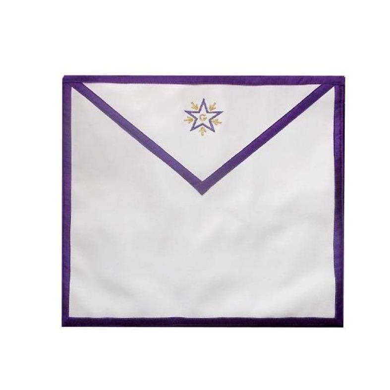 Fellowcraft Apron / Star - Real Leather 39x33cm Memphis Misraim